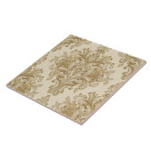Luxury Vintage Damask Beige Floral Classic タイル (側面)