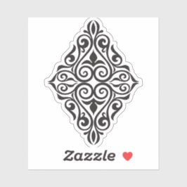 Luxury Vintage Floral Frame Decorative Art シール