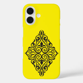 Luxury Vintage Floral Frame Decorative Art iPhone 16ケース