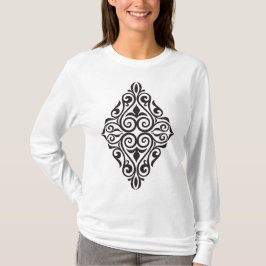 Luxury Vintage Floral Frame Decorative Art Tシャツ