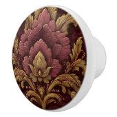 Luxury Vintage French Baroque Burgundy Gold  セラミックノブ (右)