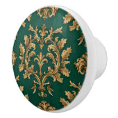 Luxury Vintage French Baroque Emerald Green Gold  セラミックノブ (右)