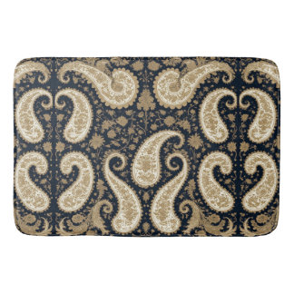 Luxury Vintage Gold Ornate Paisley Persia Heritage バスマット