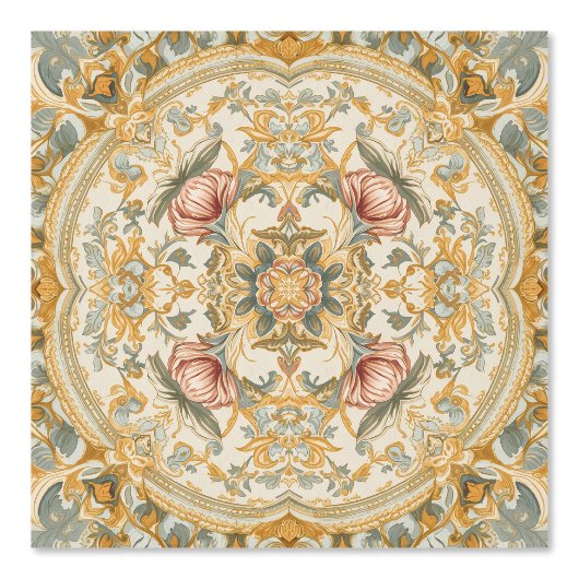 Luxury Vintage Imperial Floral 壁紙 (正面)
