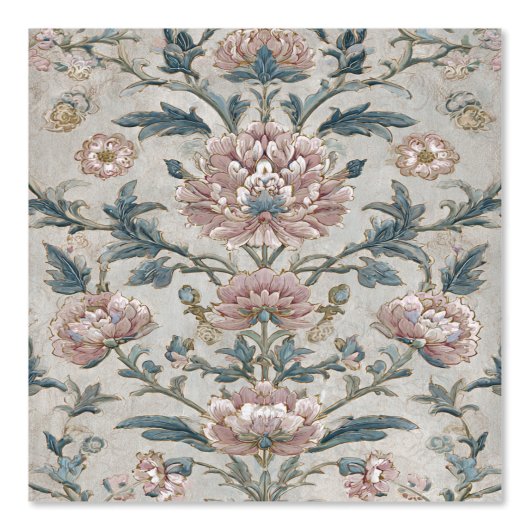 Luxury Vintage Imperial Floral 壁紙 (正面)