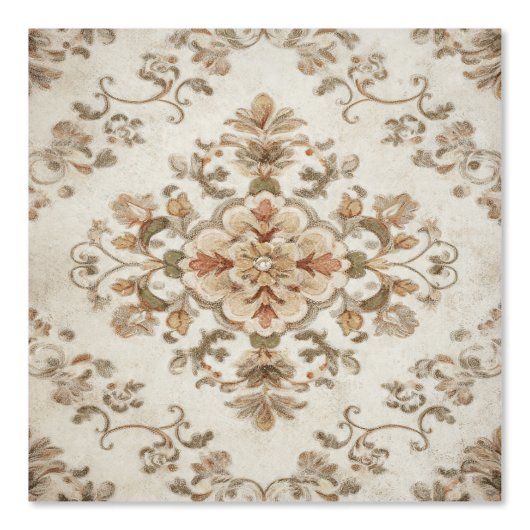 Luxury Vintage Imperial Floral 壁紙 (正面)