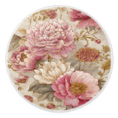 Luxury Vintage Indira Floral セラミックノブ (正面)
