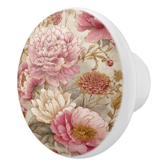 Luxury Vintage Indira Floral セラミックノブ (右)