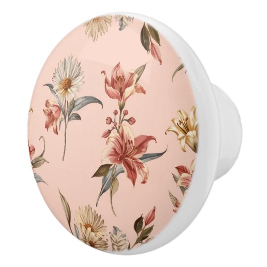 Luxury Vintage Indira Floral セラミックノブ (右)