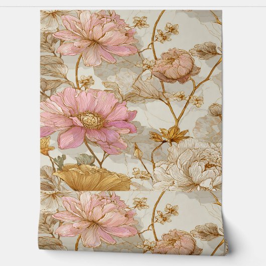 Luxury Vintage Indira Floral 壁紙 (ほどく)