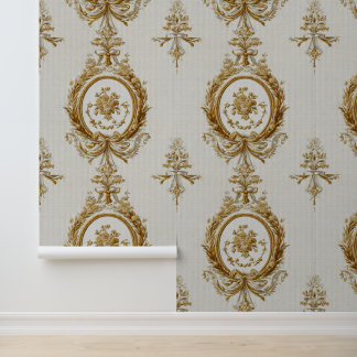 Luxury Vintage Louis xvi Neoclassic French Cream 壁紙