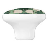 Luxury Vintage Moroccan Zellige Emerald Green セラミックノブ (側面)