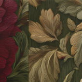 Luxury Vintage Olive Green Burgundy Beige British 壁紙 (縫い目)