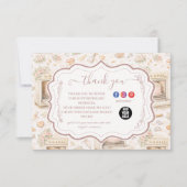 Luxury Vintage Patisserie Bakery Business サンキューカード (正面)
