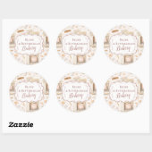 Luxury Vintage Patisserie Bakery Business ラウンドシール (シート)