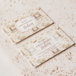 Luxury Vintage Patisserie Bakery Business 名刺