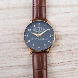 Luxury vintage watches for couples with Monogram 腕時計