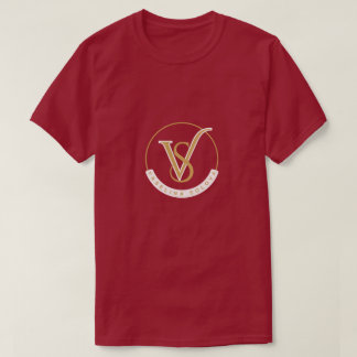 Luxury VS Monogram Gold Logo - Elegant Vaselina So Tシャツ