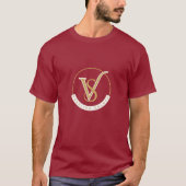 Luxury VS Monogram Gold Logo - Elegant Vaselina So Tシャツ (正面)