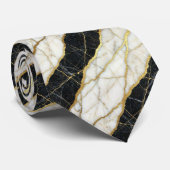 Luxury w/ Confidence | B&W + Gold 結婚式・イベント  ネクタイ (ロール)