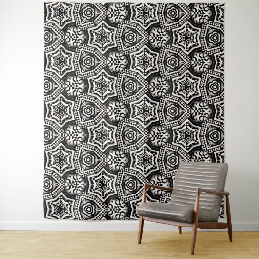 Luxury Wall Tapestry | Checkerboard Fabric Art タペストリー (インサイチュ)