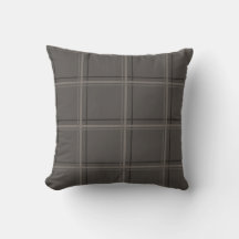 Luxury Warm Charcoal Windowpane Plaid