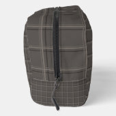Luxury Warm Charcoal Windowpane Plaid ドップキット (右)