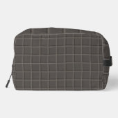 Luxury Warm Charcoal Windowpane Plaid ドップキット (裏面)
