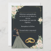 Luxury Wedding Invitation Black and Gold 招待状 (裏面)