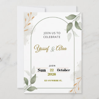 Luxury Wedding Invitation | Gold Accents | Modern  シーズンカード