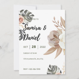 Luxury Wedding Invitation Gold Foil Style 招待状