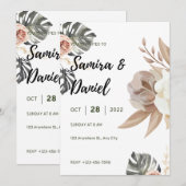 Luxury Wedding Invitation Gold Foil Style 招待状 (正面/裏面)