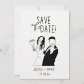 Luxury Wedding Invitation Gold Foil Style 招待状 (正面)