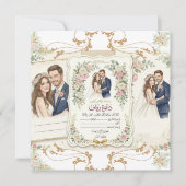 Luxury Wedding Invitation Template 招待状 (正面)