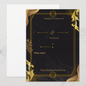 luxury wedding invite 招待状 (正面/裏面)