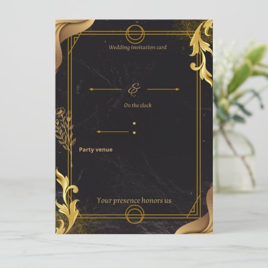 luxury wedding invite 招待状 (スタンド正面)