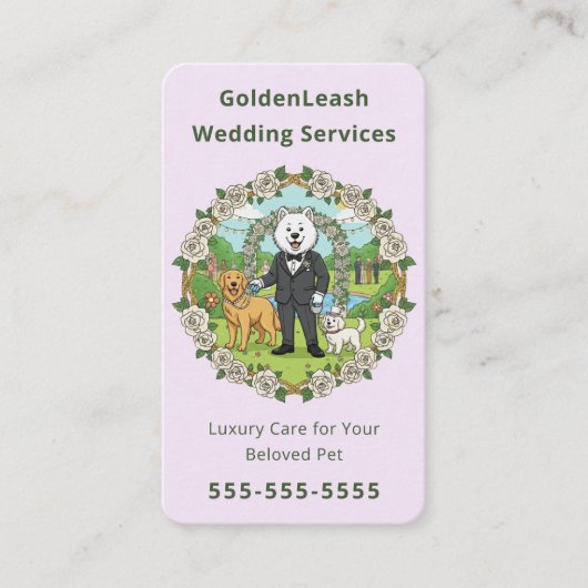 luxury wedding pet services Pet Wedding Sitter 名刺 (正面)