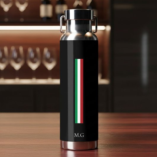 Luxury Wellness Black Thermal Bottle Italy ウォーターボトル