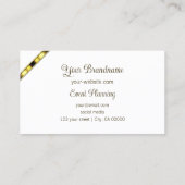 Luxury Whiteと金ゴールドとフォトレタパターン(の模様が)あるー 名刺 (裏面)