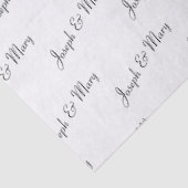 Luxury White And Black Sophisticated Name Wedding  薄葉紙 (詳細)