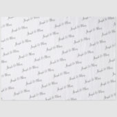 Luxury White And Black Sophisticated Name Wedding  薄葉紙 (正面)