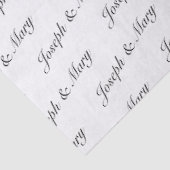 Luxury White And Black Sophisticated Name Wedding  薄葉紙 (詳細)