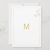 Luxury white and gold minimalist Sweet 16 招待状 (裏面)