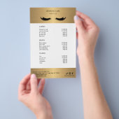 Luxury white and Gold Salon Price List チラシ (ハンドル)