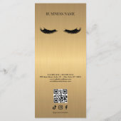 Luxury White and Gold Salon Price List メニュー (裏面)