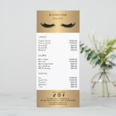 Luxury White and Gold Salon Price List メニュー (スタンド正面)