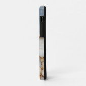 Luxury White Blue Marble & Gold Veins Agate Stone Case-Mate iPhoneケース (裏面/左)