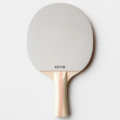 Luxury White Faux Leather Gray Monogram 卓球ラケット (裏面)