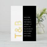 Luxury White Gold Black Wedding Minimalist Raised  箔招待状<br><div class="desc">From timeless whispers of love comes our black,  white,  gold invitation—fully editable,  versatile,  
unforgettable. Replace easily,  gift proudly—buy now!</div>