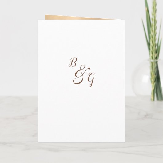 Luxury white gold chic sequins Wedding Program プログラム (裏面)